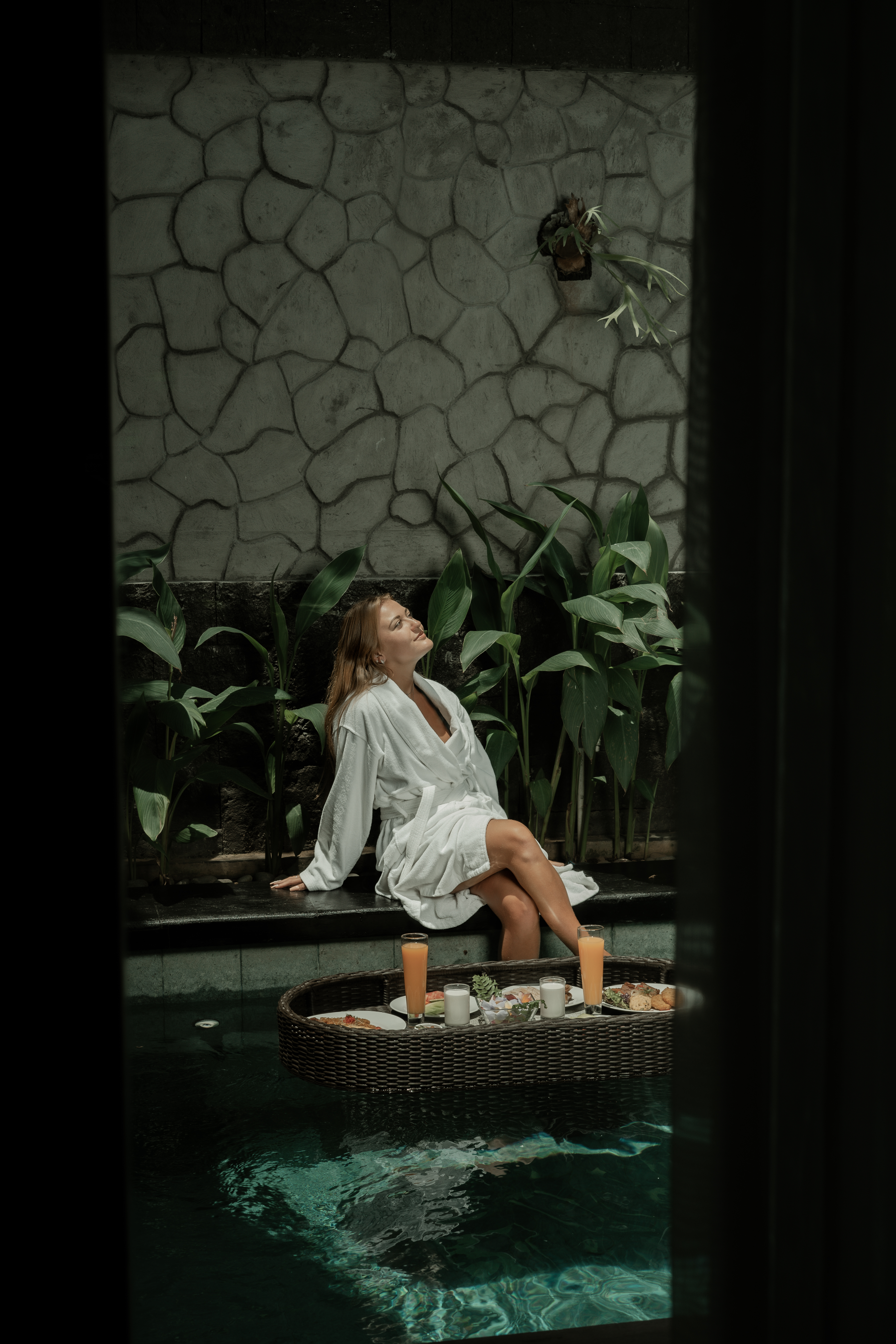 Floating Breakfat at Agranusa Villa