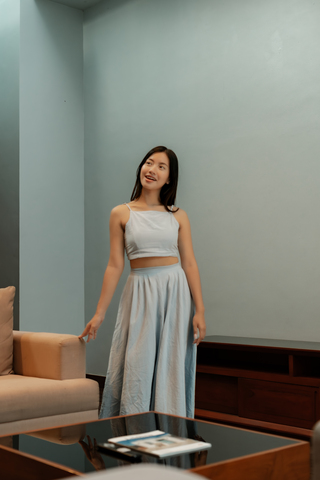 Woman enjoy living room agranusa signature villa